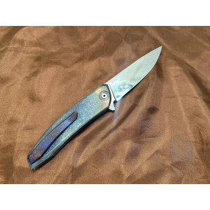 BLUE MERLIN складний ніж ручної роботи майстра студії СЕРГІЯ ЖУРБИ, порошкова сталь Crucible CPM® S125V™, 65 HRC. Photo 3